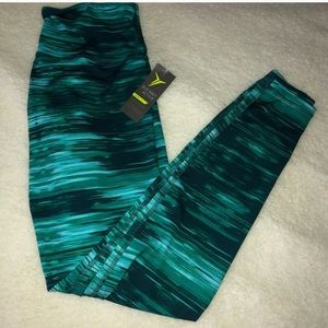 Teal and black leggings